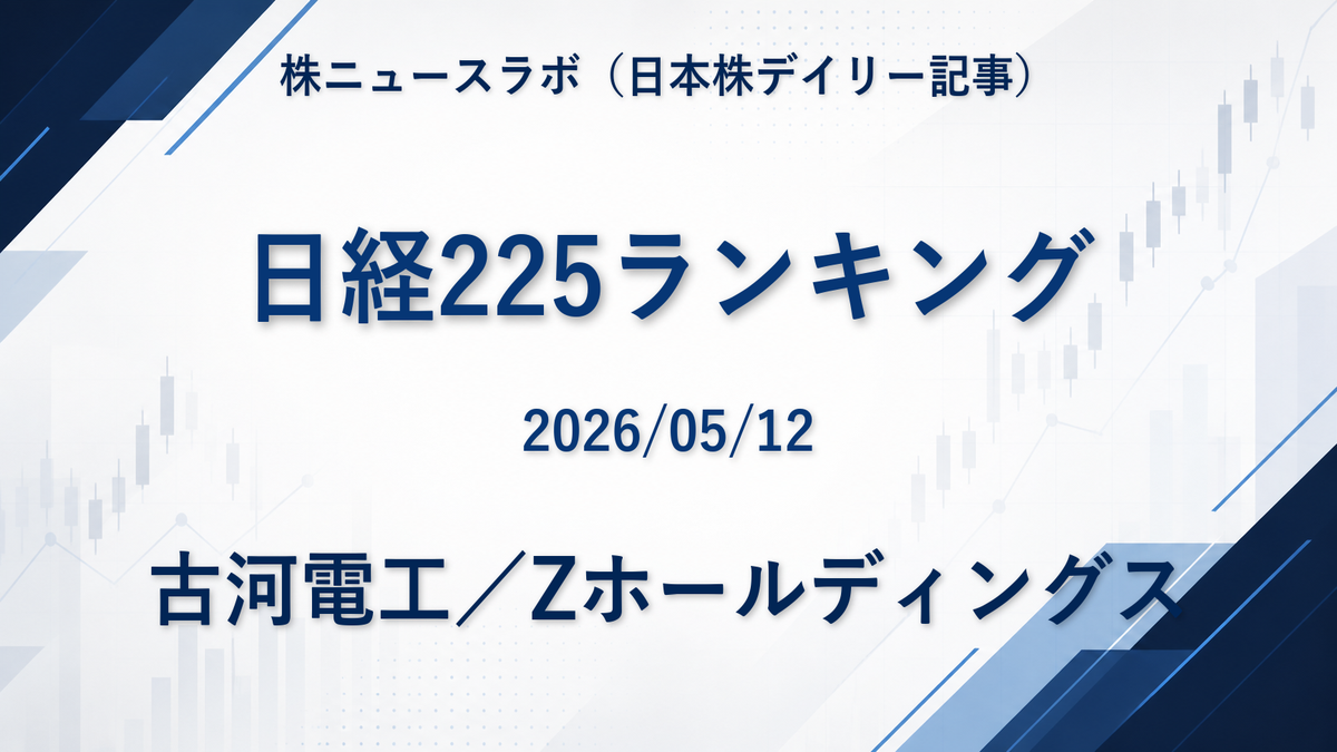 日経225 注目ランキング 2026-05-12