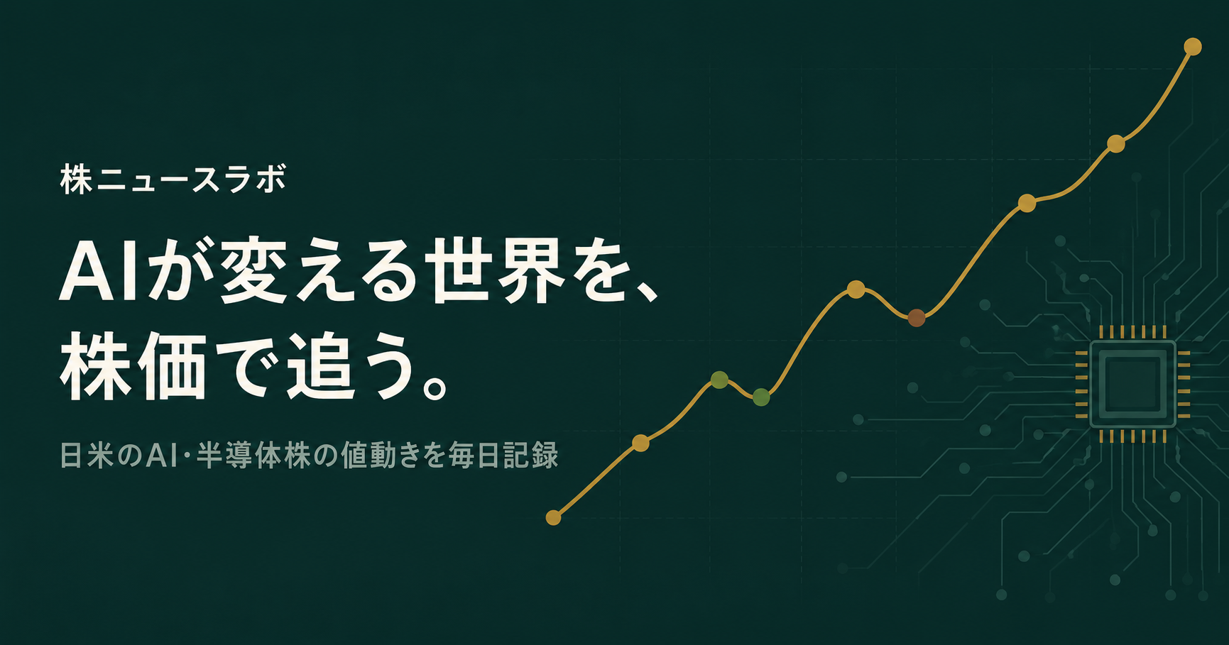 AIが変える世界を、株価で追う。日米のAI・半導体株の値動きを毎日記録 — 株ニュースラボ